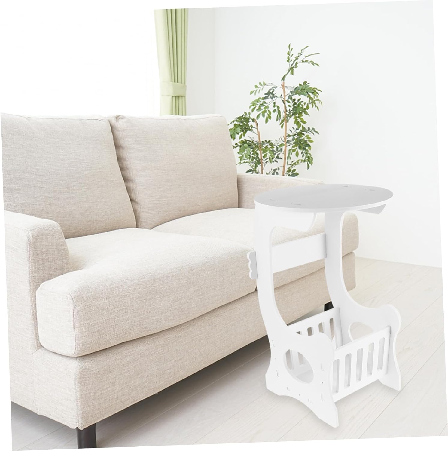 1pc Side .xxinch Rack Round Decor Nightstand for Randomly Room Shelves End Spaces Balcony Furniture Storage Mini Simple Sofa Tea Office Coffee Desk Space is with Small Accent Home