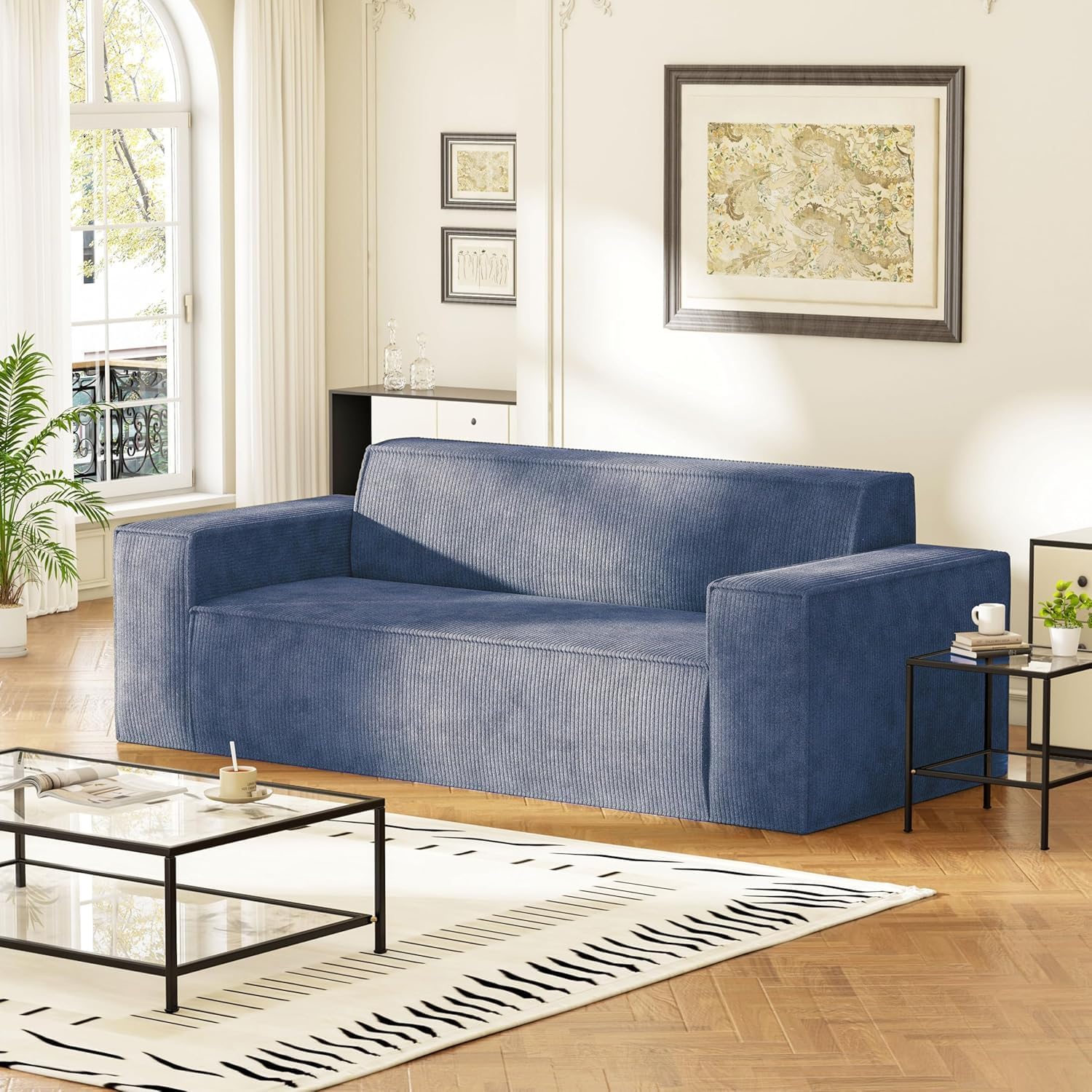 Folding Sofa Bed, Single Chair Sofa, Multi-Functional Lounger with Back Support – Compact & Space-Saving Design, Comfortable for Living Room, Bedroom, or Small Spaces, Yellow Corduroy Fabric