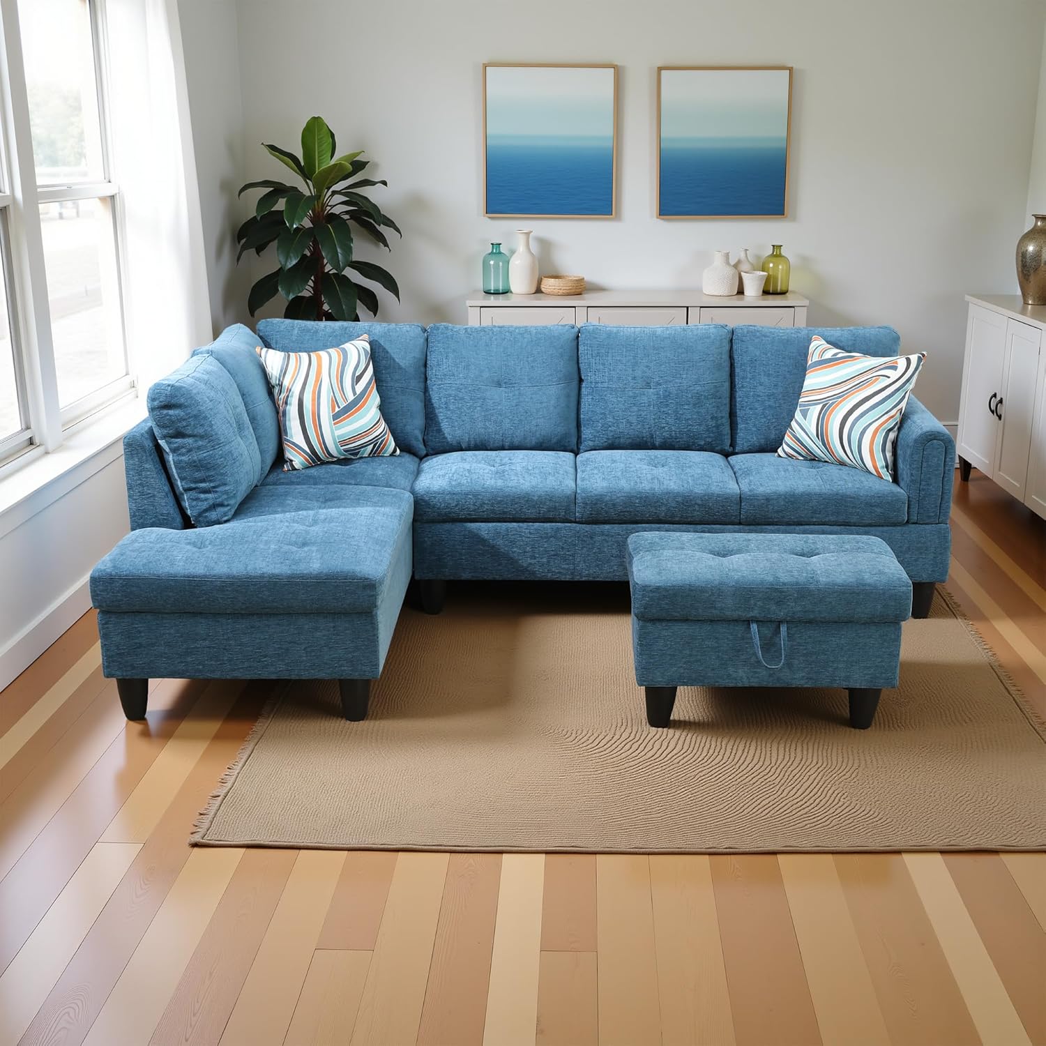 Mini Sofa Upholstered Linen Fabric Reversible Futon Couch Bed with Wooden Frame and Cushion Back for Bedroom and Playroom, Pink