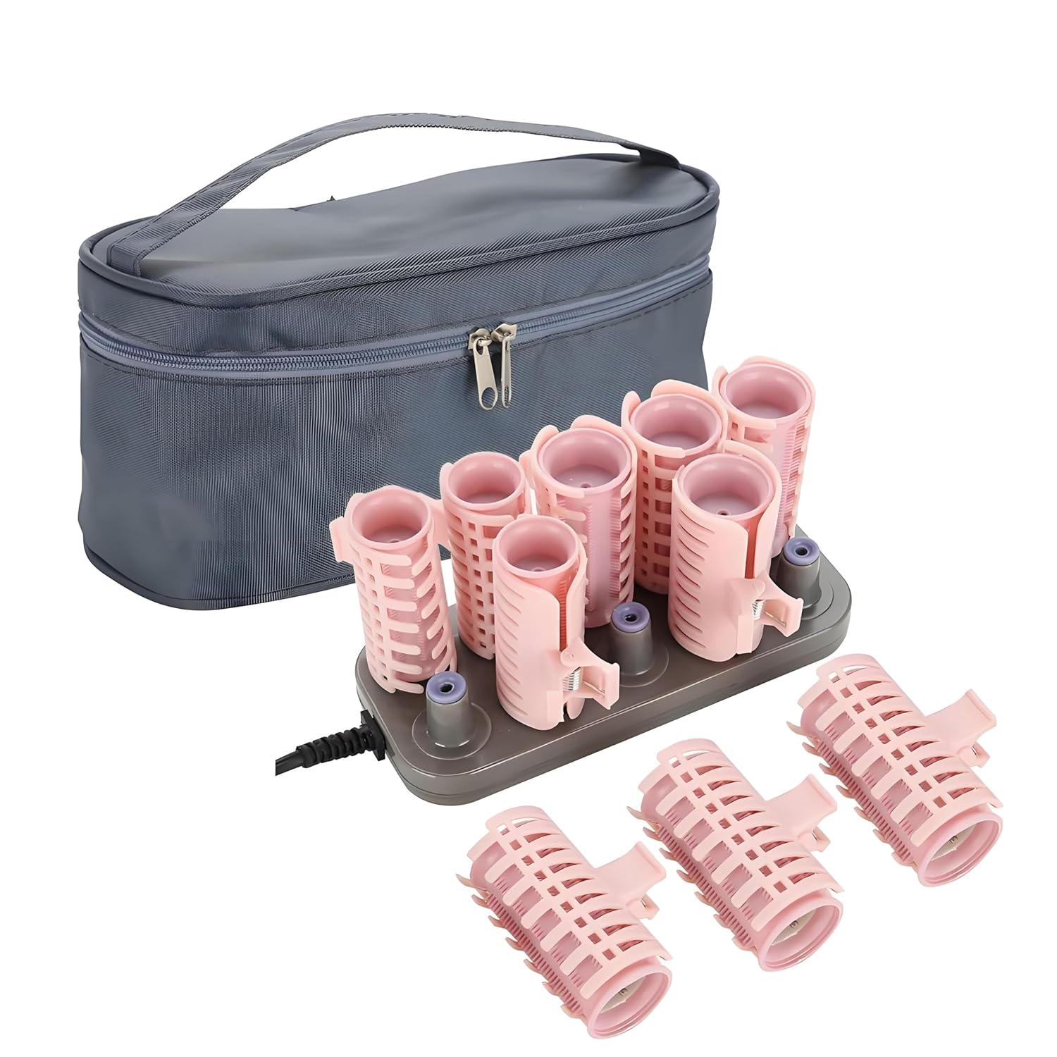 Dioche Professional Electric Heated Roller Hot Rollers, Home handheld Curling Roll Hair Tube Hair Styling Tool 220V 10Pcs(Basic)