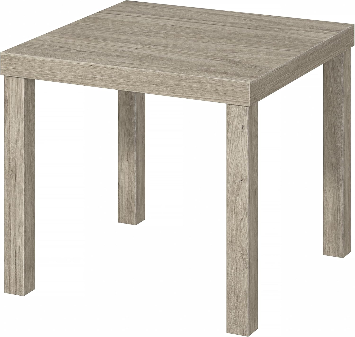 End Table Small Square Size Table, Modern Coffee Table Wooden Accent Table, Nightstand Bedside Table for Bedroom Living Room Farmhouse, Easy Assembly, Indoor Outdoor Minimalist Style, 19.7in, Grey Oak