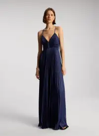 Aries Satin Pleated Dress(Riviera,00)