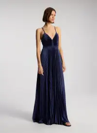 Aries Satin Pleated Dress(Riviera,00)