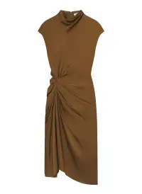 Alma Satin Midi Dress(Aged Bronze,00)