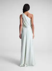 Aster Satin One Shoulder Gown(Spearmint,00)