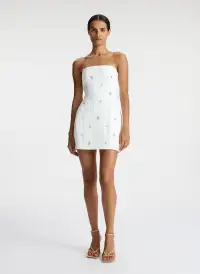 Elsie Strapless Embellished Mini Dress
