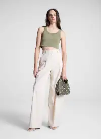 Halsey Cropped Cotton Rib Tank