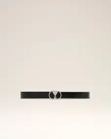 Black Leather Ami de Coeur Belt