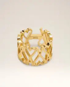 Gold Brass Ami de Coeur Ring