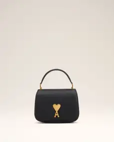 Black Leather Top Handle Paris Paris Bag
