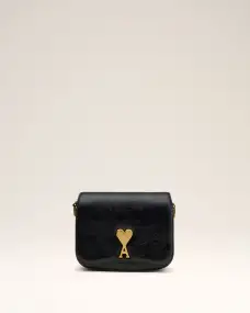 Black Leather Paris Paris Bag