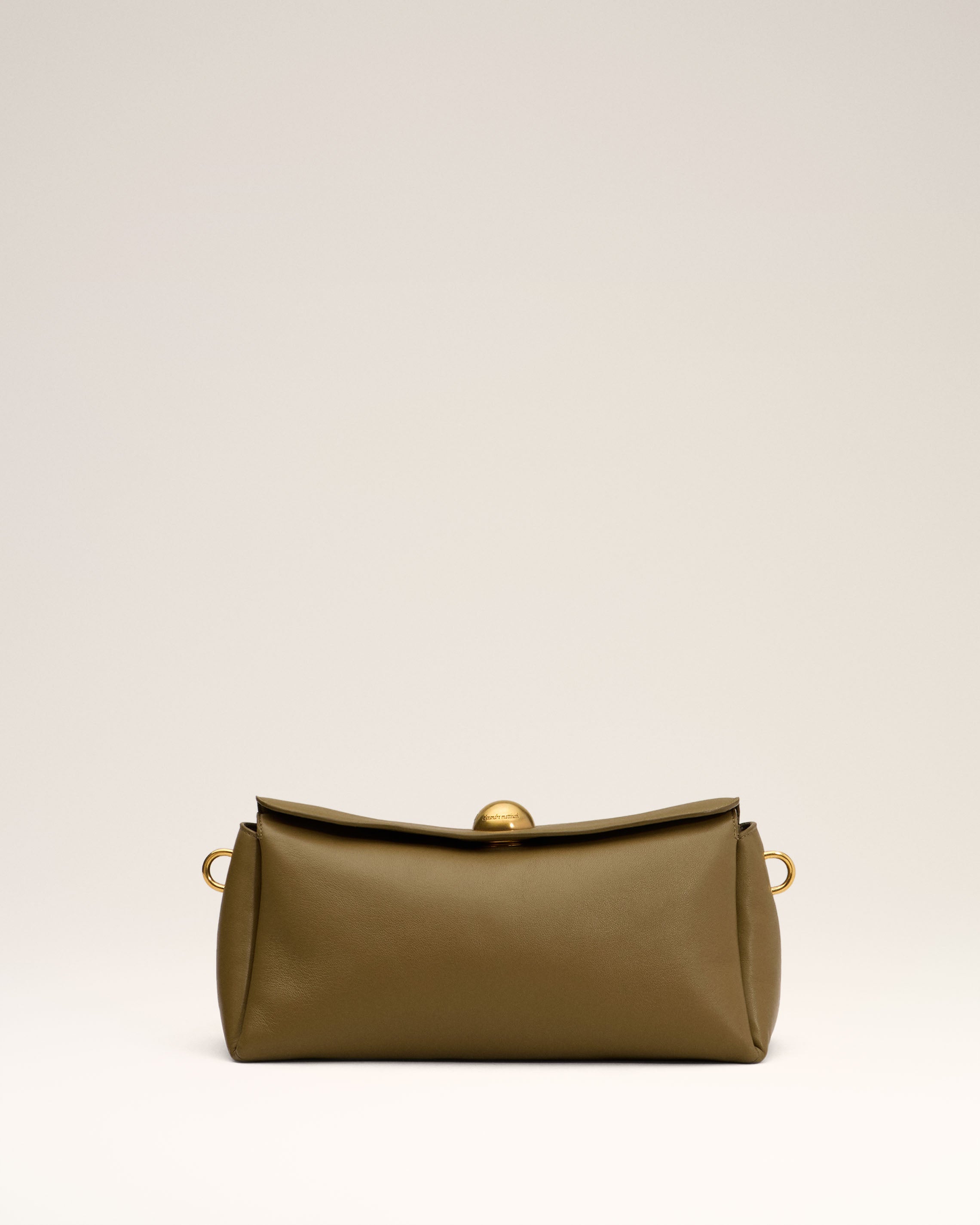 Khaki Leather Carrousel Bag