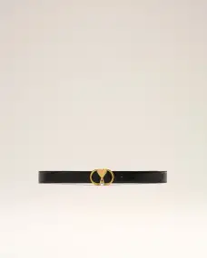 Black Leather Ami de Coeur Belt
