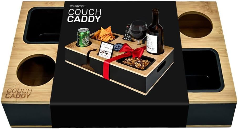 Couch Caddy - Sofa Organiser for Armrest - Convenient Storage for Sofa or Bed - Black