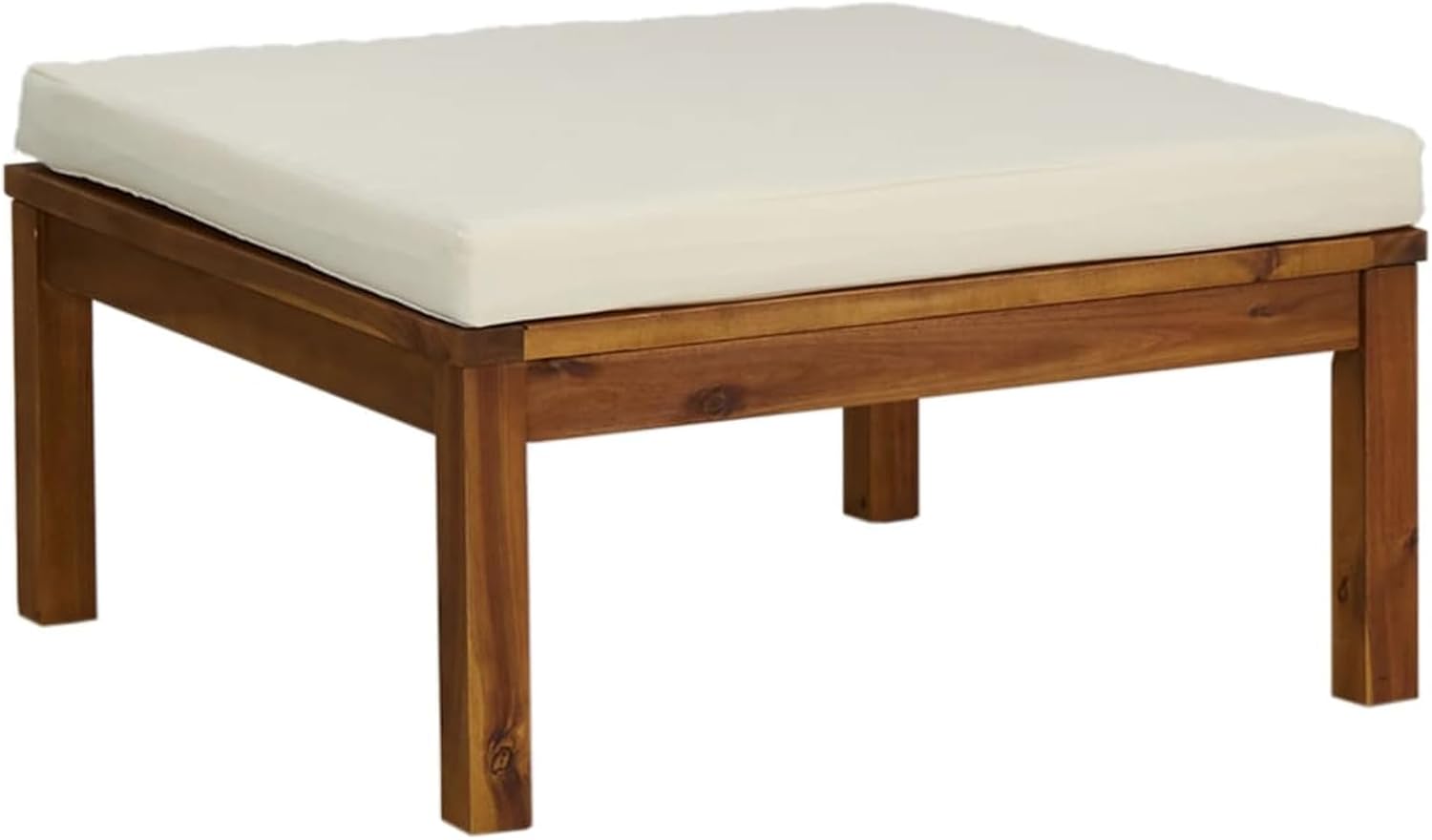 316291 Model 316291 Footrest with Cream White Cushion in Solid Acacia Solid Acacia Sofa Bed Sofa Living Room Sofa Sofa Living Room Sofa Sofa Living Room Sofa Terrace