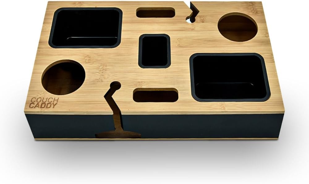 Couch Caddy - Sofa Organiser for Armrest - Convenient Storage for Sofa or Bed - Black