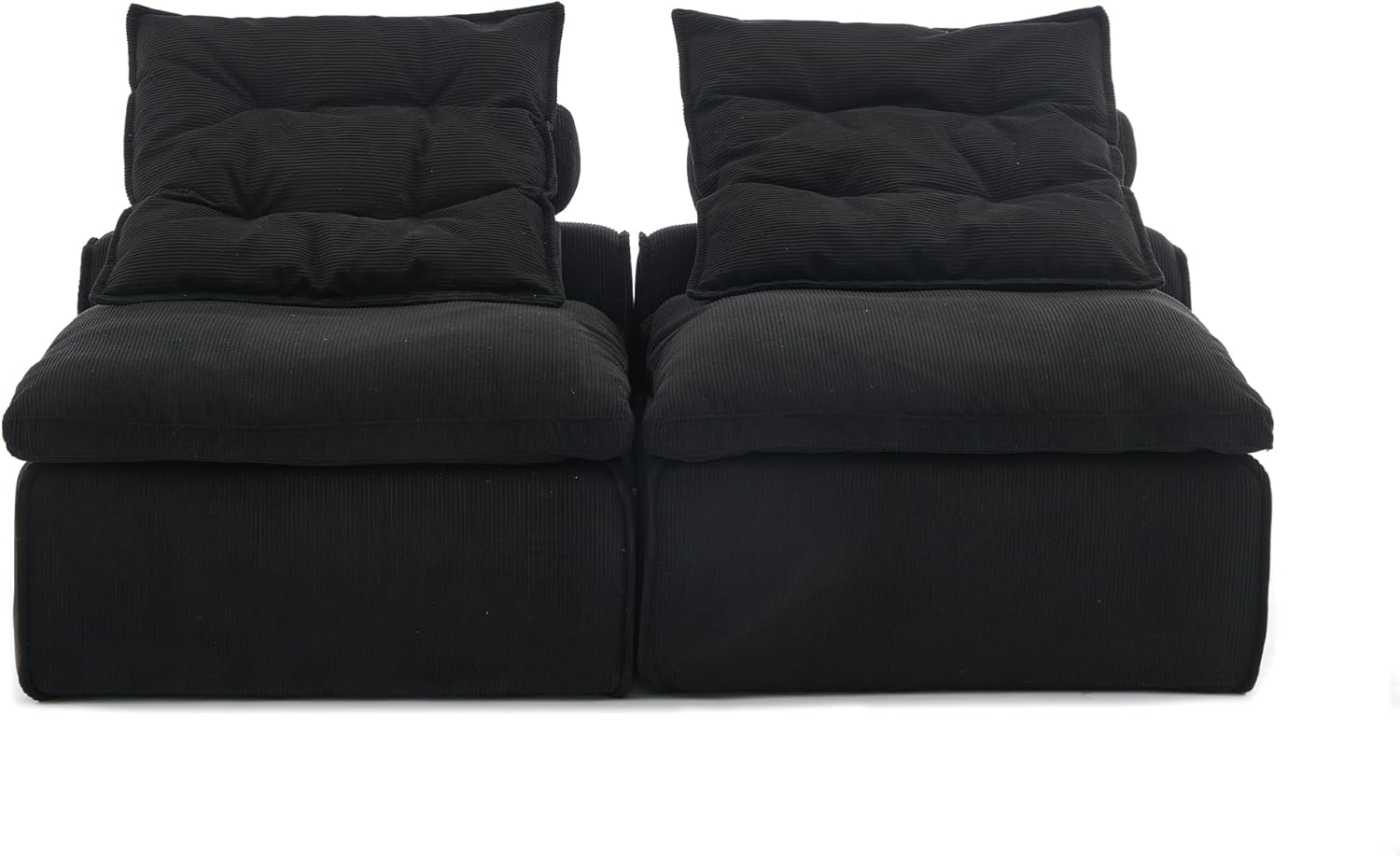 89" Sleeper Chair, Convertible Chair Bed with 4 Pillows, Modular Folding Sofa Bed with Corduroy Fabric,Single Sofa Bed for Bedroom,Living Room,Office,DIY Design,Aimless,No Installation