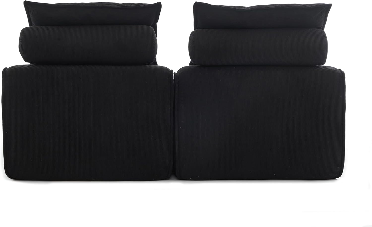 89" Sleeper Chair, Convertible Chair Bed with 4 Pillows, Modular Folding Sofa Bed with Corduroy Fabric,Single Sofa Bed for Bedroom,Living Room,Office,DIY Design,Aimless,No Installation