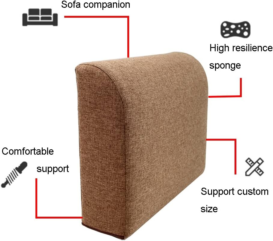 Sofa backrest Headboard Backrest Durable Sofa backrest Soft Large Backrest Pillow for Sofa Bed Bedroom Office Durable Back Cushion ( Color : Beige , Size : 65X48X15cm )(Beige,50X48X15cm)