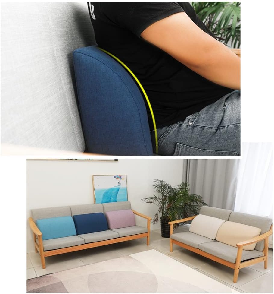 Sofa backrest Cushion Bolster Bay Window Detachable Sofa backrest with Large Cushion on The Rectangular Bed in The Living Room ( Color : Dark Gray , Size : 60X33X15cm )