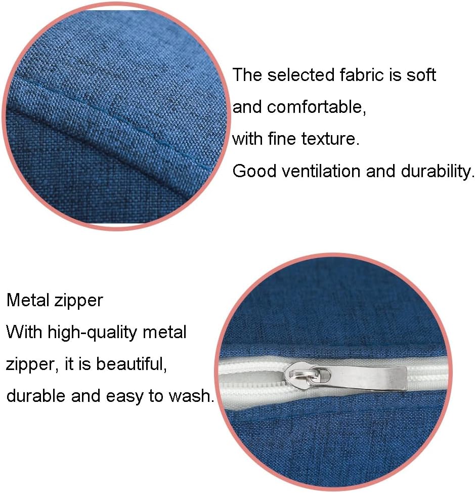 Sofa backrest Cushion Bolster Bay Window Detachable Sofa backrest with Large Cushion on The Rectangular Bed in The Living Room ( Color : Dark Gray , Size : 60X33X15cm )