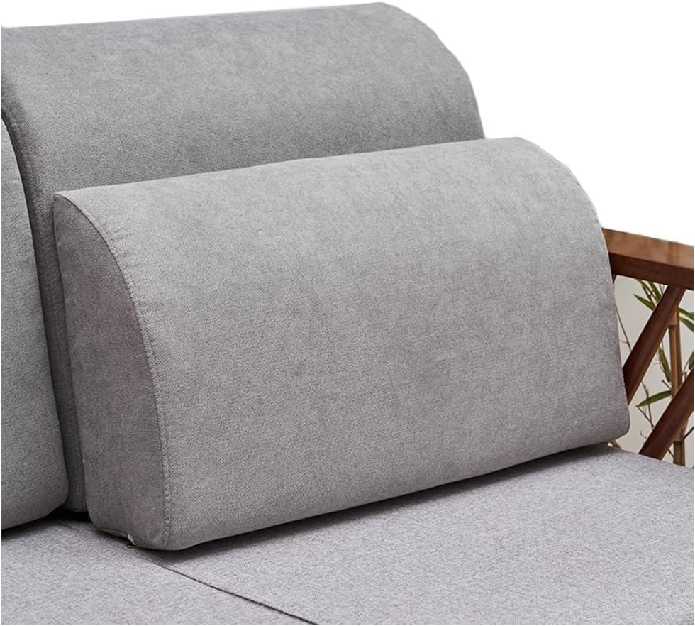 Sofa backrest Pillow Living Room Rectangular Bed Large Cushion Household Sofa Large backrest Customizable Size Fabric Sofa backrest ( Color : Gray , Size : 60X35X15cm )
