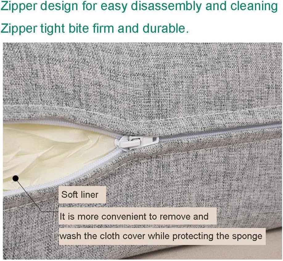 Sofa Backrest Sofa Cushion Linen Fabric Soft Sofa Pillow for Durable Back Cushion Sofa/Daybed/TV/Couch Office Chair Sofa backrest Pillow ( Color : Beige , Size : 100X50X8cm )(Beige,100X50X8cm)