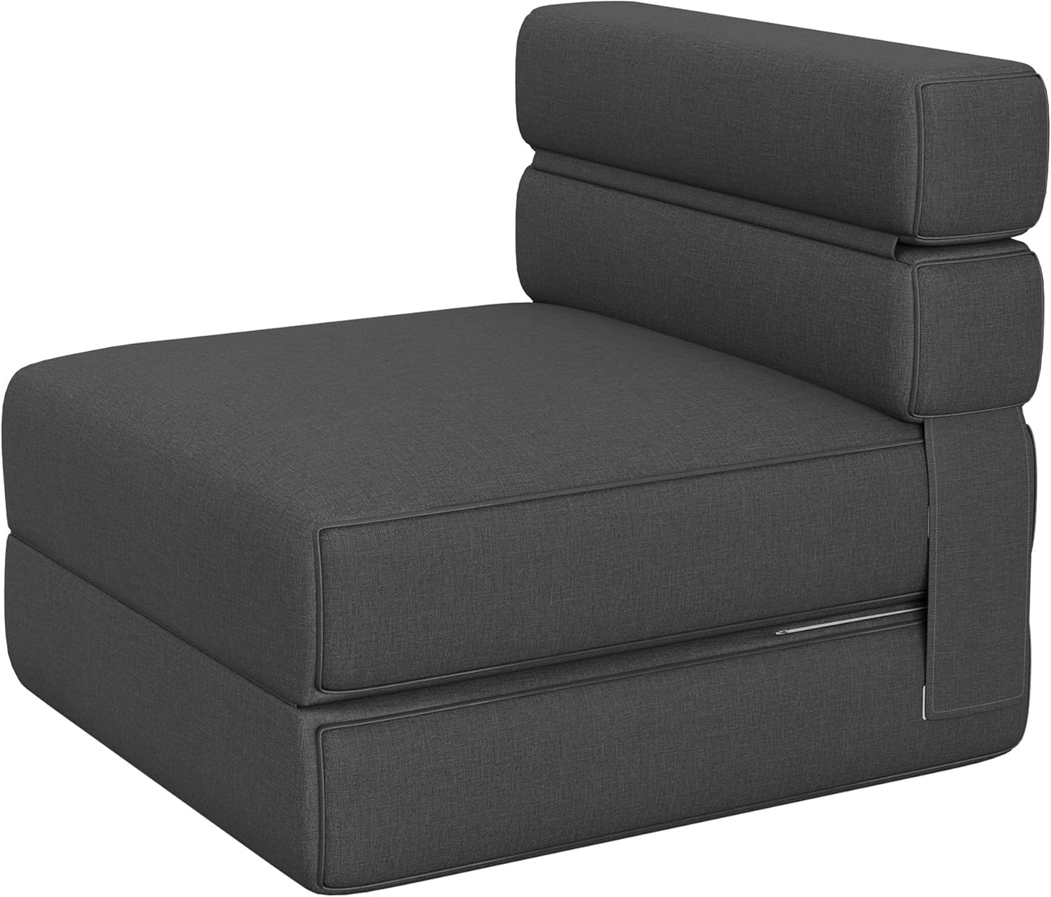 Folding Sofa Bed - Convertible Sleeper Chair with Upgraded Pillow, Modern Comfortable Sleeper Couch Linen Fabric, Foldable Memory Foam Sleepers Comfy Floor Sofa for Living Room Bedroom, Single