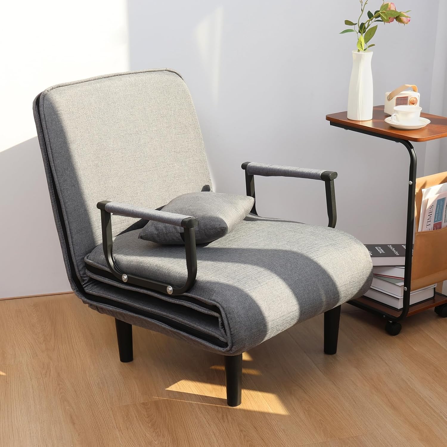 3 in 1 Convertible Sofa Bed, Zipper Multi-Functional Futon Chair Bed, Folding & Quick Installation Sofa Sofa Bed with Adjustable Backrest, Fold Out Chair Bed for Apartments,Bedroom, Office,