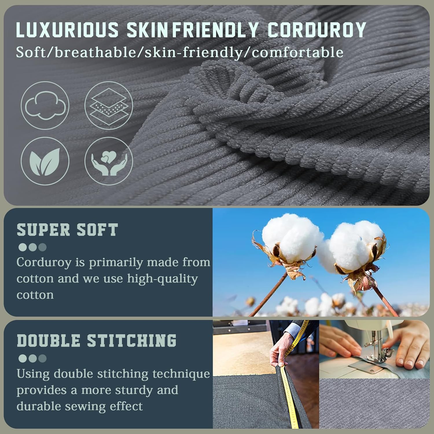 jela Foldable Sofa Bed Large Soft Foam Convertible Sleeper Chair Luxury Miss Fabric Fold Out Chair Bed Floor Couch with Back Support Floor Sofa for Living Room Bedroom (83"x33",Dark Gray)(Corduroy Darkgray,Standard)