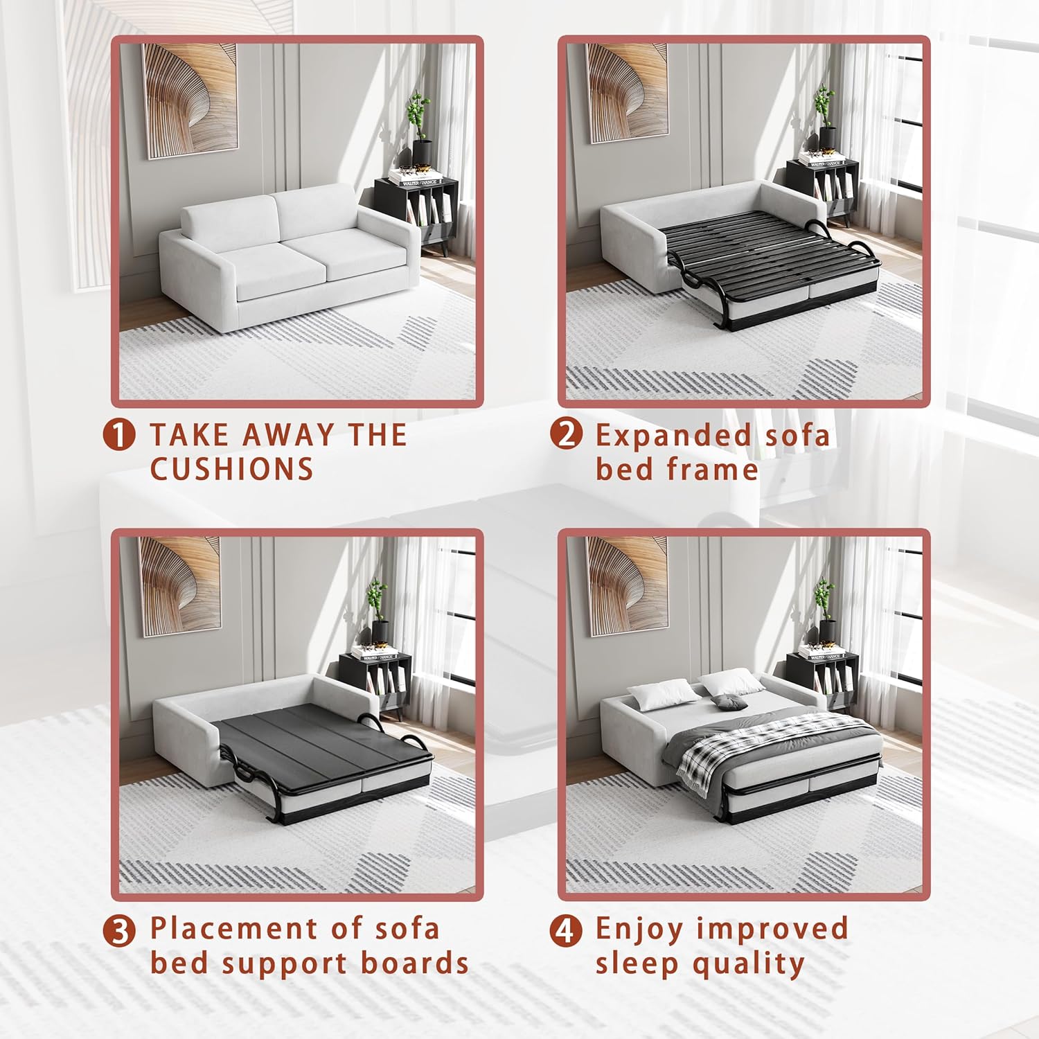 Imperius Sleeper Sofa Bed Support Board,Sleeper Sofa Support for Sofa Bed Slats,Sleep Sofa Bar for Sofa Bed or Pullout Couch,No Assembly Needed,80(76*80)
