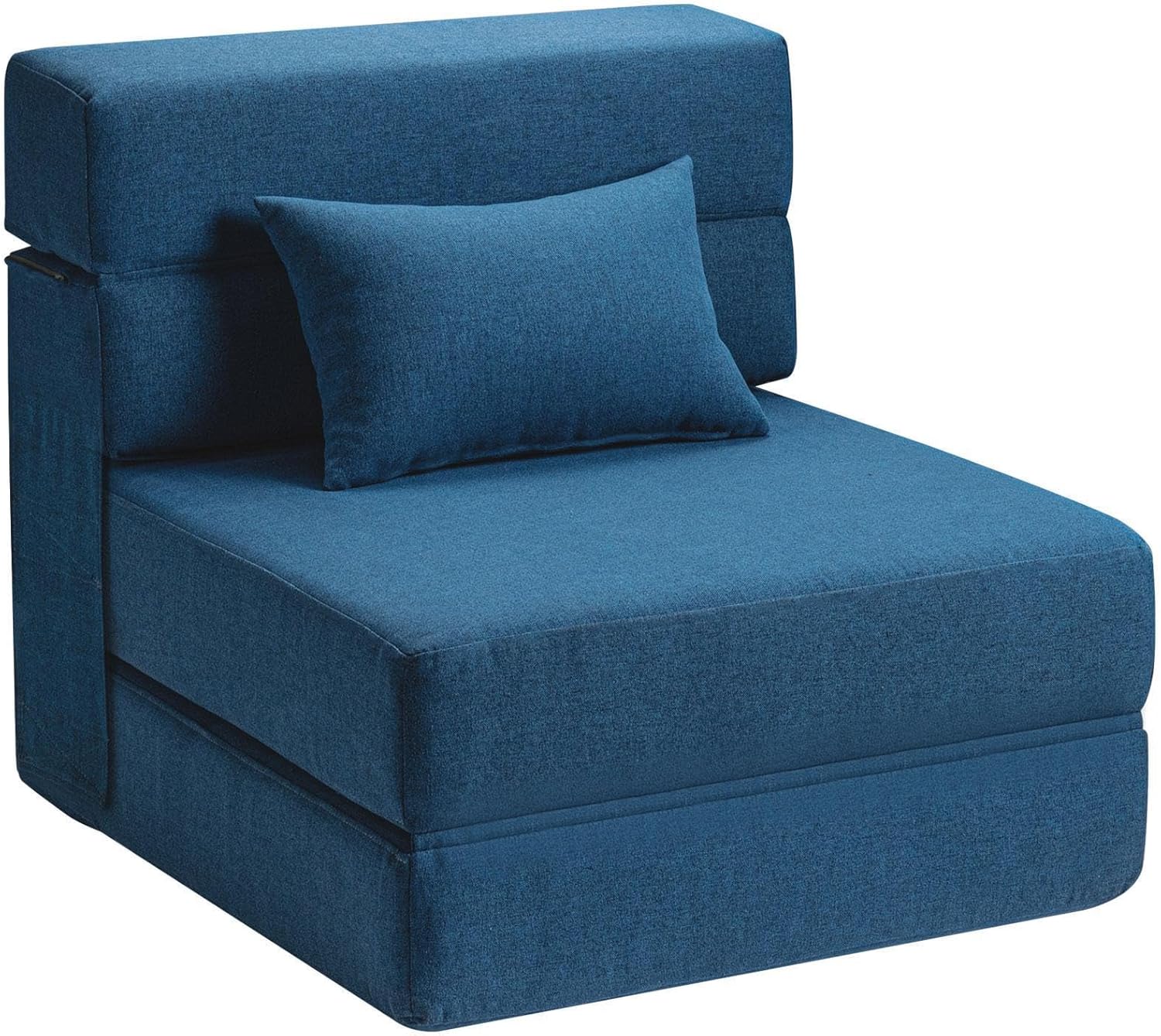 Folding Sofa Bed with Pillow- Convertible Chair Floor Couch & Sleeping Mattress, Foldable Memory Foam Sleeper for Living Room/Dorm/Guest Room/Home Office/Apartment/Loft, Single28, Dark Gray