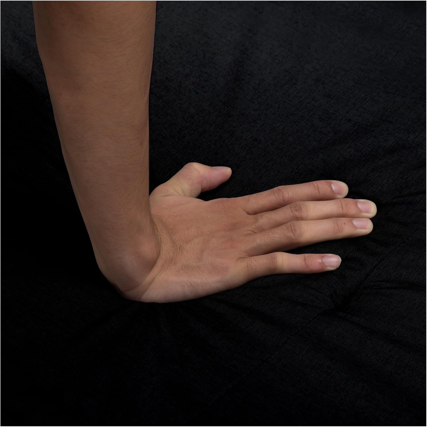 63" Futon Sofa Bed, Convertible Sleeper Sofa with Adjustable Backrest - Modern Living Room, Small Space, Dorm Furniture - Black/Dark Gray