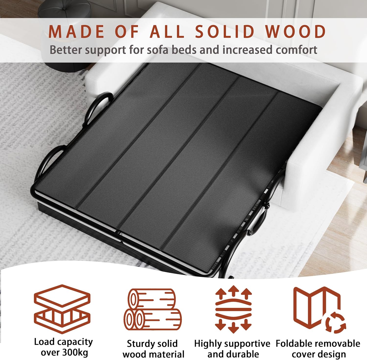 Imperius Sleeper Sofa Bed Support Board,Sleeper Sofa Support for Sofa Bed Slats,Sleep Sofa Bar for Sofa Bed or Pullout Couch,No Assembly Needed,80(76*80)