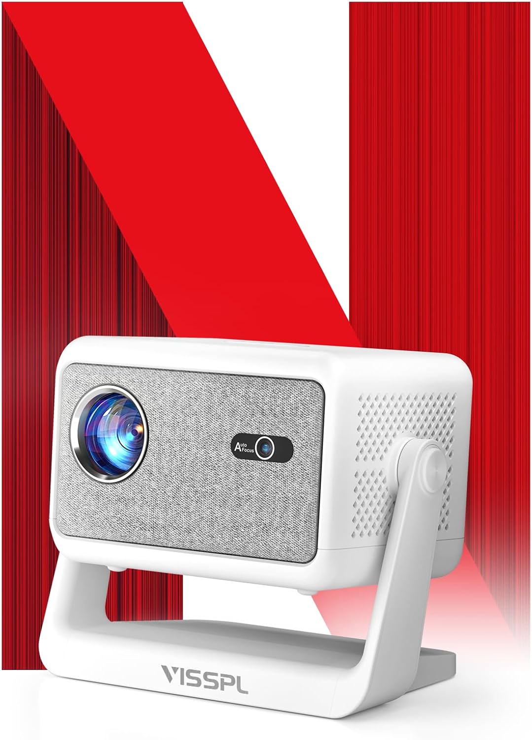 Mini Projector with WiFi and Bluetooth, VISSPL Full HD 1080P Projector, Portable Outdoor Projector with Tripod, Home Theater Movie Phone Projector Compatible with Android/iOS/Windows/TV Stick/HDMI/USB