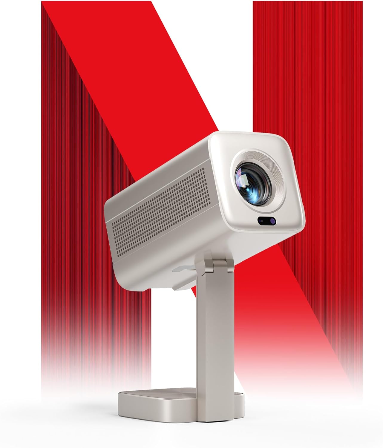 [Netflix Officially & DoIby Audio] Smart Mini Projector with WiFi and Bluetooth, VOPLLS 1800ANSI Portable Outdoor Projector 4K Support with TOF Real-Time Focus, Native 1080P Home Movie Projector