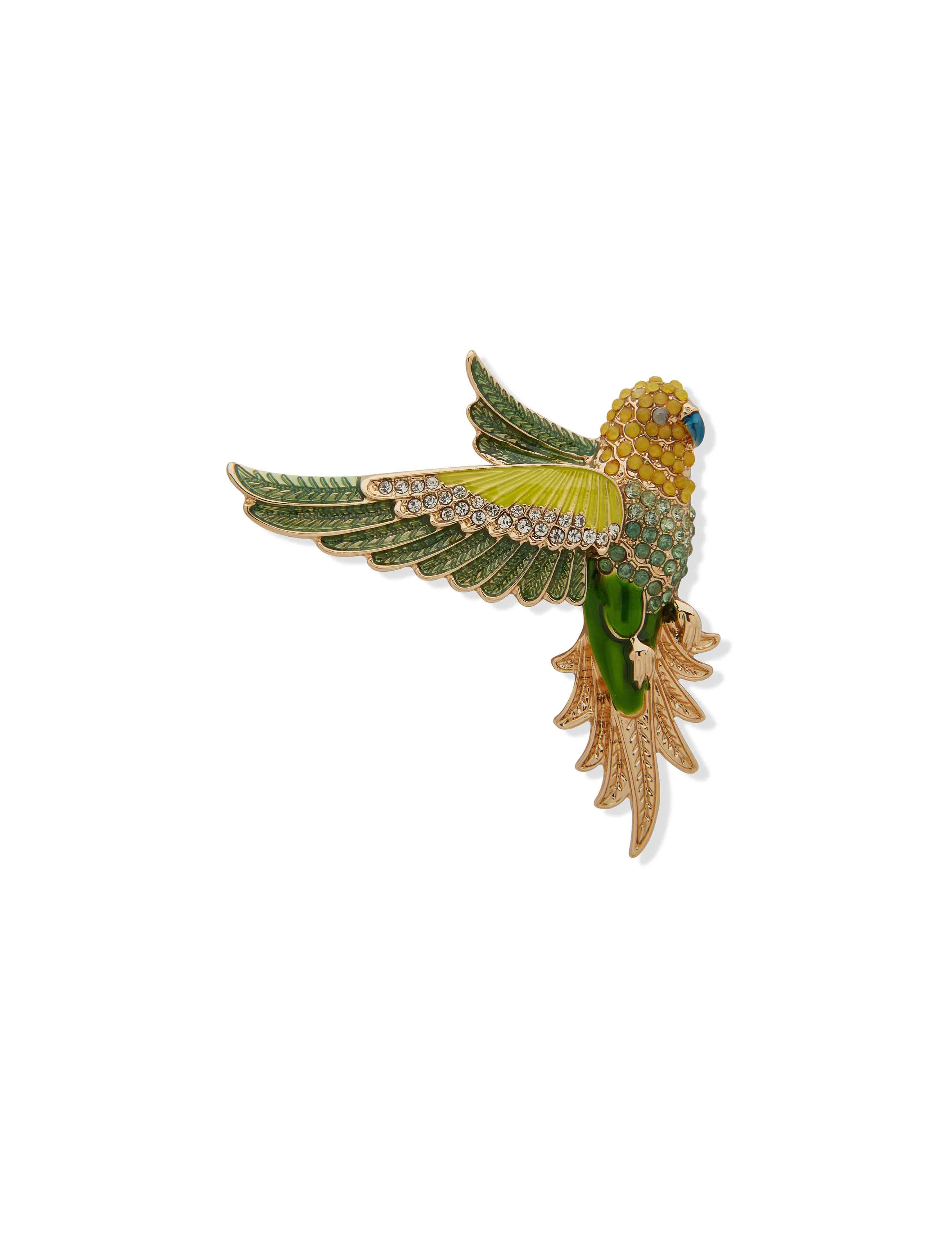 Flying Parrot Brooch