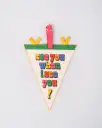 Getaway Shaped Luggage Tag - Pennant