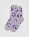 Crew Socks - Dusty Pink Happy
