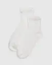 Lettuce Edge Sock Set Of 2 - White