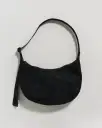 Medium Nylon Crescent Bag w/ Key Leash - Black