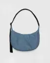 Medium Nylon Crescent Bag - Digital Denim