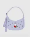 Medium Nylon Crescent Bag w/ Key Leash - Embroidered Miffy