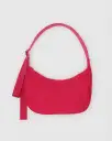 Medium Nylon Crescent Bag w/ Key Leash - Candy Apple