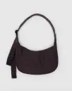 Medium Nylon Crescent Bag w/ Key Leash - Chocolate Plum