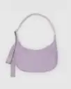 Medium Nylon Crescent Bag w/ Key Leash - Dusty Pink
