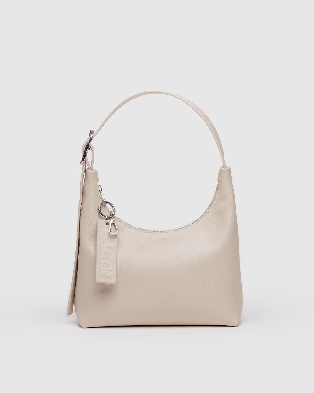 Mini Recycled Leather Shoulder Bag - Stone