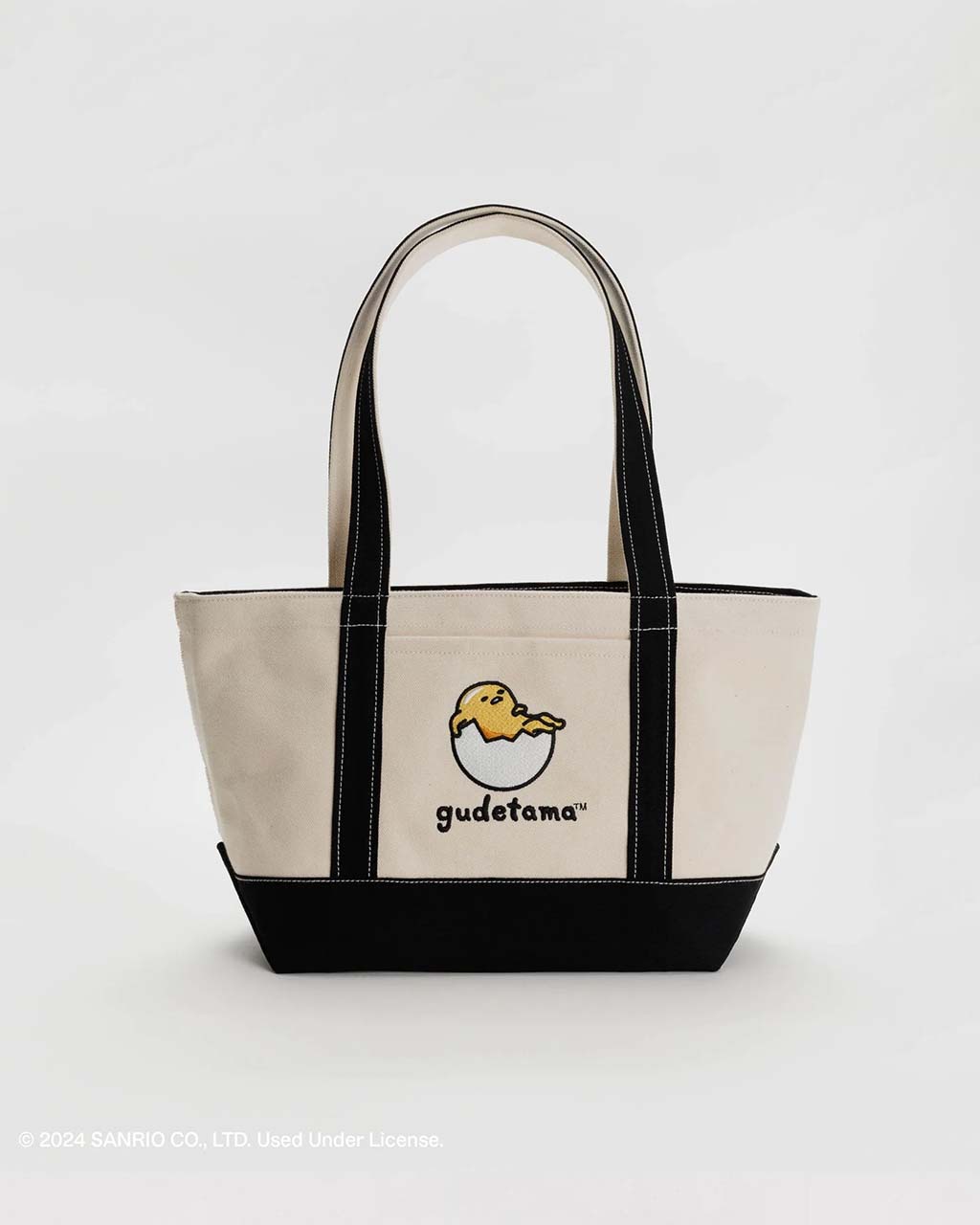 Small Heavyweight Canvas Tote - Embroidered Gudetama