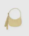 Small Nylon Crescent Bag w/ Key Leash - Butter