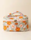 Glam & Go Quilted Cosmetic Bag - Bouquet Beauty Sage